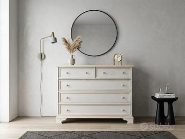 Comò shabby Bianco