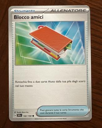Carta pokemon blocco amici 182/198 nuova