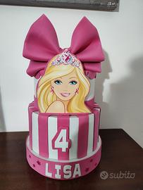Torta e Banner Barbie   + base per marshmallow