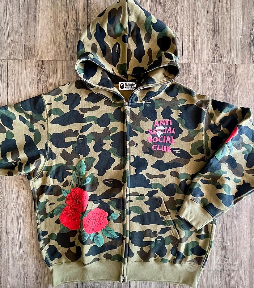 Camo Shark Felpa Bape Usata Felpa Bape Shark Vendita In