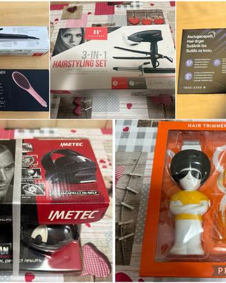 Lotto 8 accessori per cura dei capelli (nuovi)
