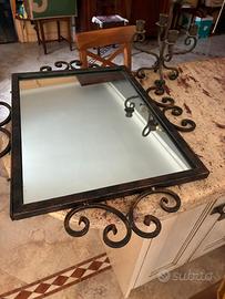 Specchiera per ingresso e candelabro