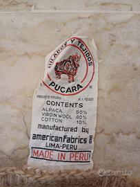 Coperta peruviana in Alpaca e Lana Vergine