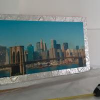 Quadro con cornice argento. 