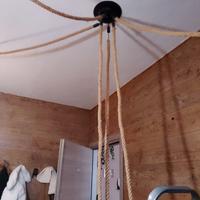 Lampadario vintage industriale in corda – stile ru