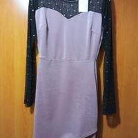 Vestito in velluto Rosa e nero