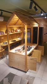 
Espositore a capanna in legno abete