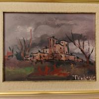Quadro "villaggio toscano"  TEO RUSSO