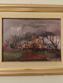 Quadro "villaggio toscano"  TEO RUSSO