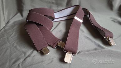 Bretelle elastiche vintage color marrone