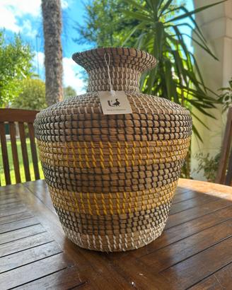 vaso nuovo  in rattan dell'Oca  Nera