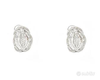 Orecchini in oro bianco con diamanti 3,2 carati