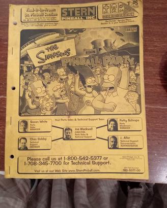 manuale uso e manutenzione Stern Simpson pinball p