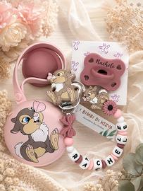 Set completo catenelle portaciuccio e ciuccio