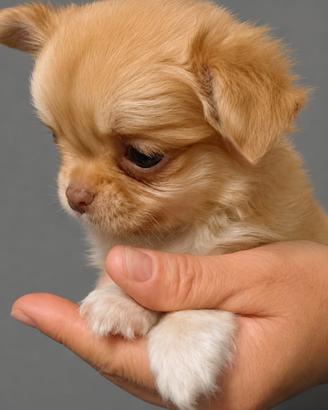 Cucciola di chihuahua pelo lungo