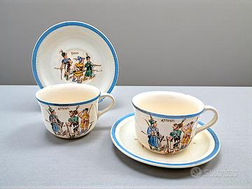 2 Tazze Richard Ginori Design Gariboldi Anni '40