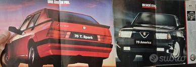 Libro brochure Alfa Romeo 75 2.0 TS turbo america 