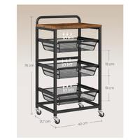 carrello da cucina bianco