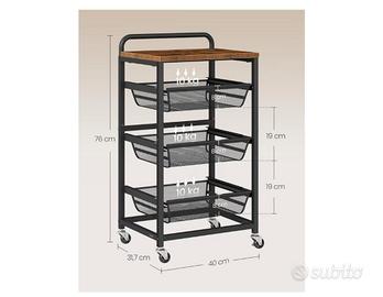 carrello da cucina bianco