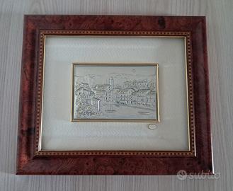 Quadro bassorilievo argento 925 ACCA Castellani