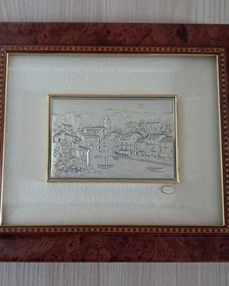 Quadro bassorilievo argento 925 ACCA Castellani