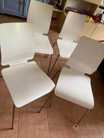 Sedie bianche tipo Ikea