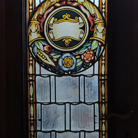 Porta con vetrata antica stile liberty