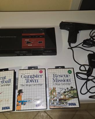 Sega Master System 1, Light phaser, stick,3 giochi