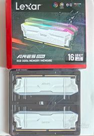 Lexar Ares RGB RAM DDR4 16GB (2x8) 4000MHz Bianco