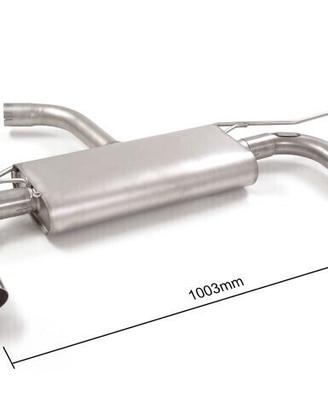 VW Golf VII 7 1.4 TSI Posteriore inox sdoppiato
