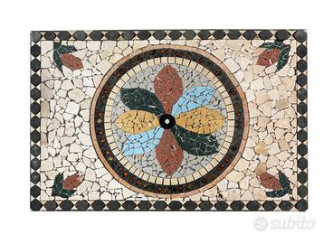 Rosone marmo e travertino fatto a mano