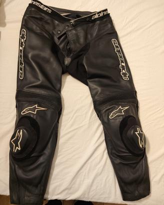 pantaloni alpinestar pelle