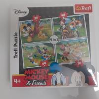 Trefl - Puzzle 4 in 1 - Disney Che Gioca Nel Parco