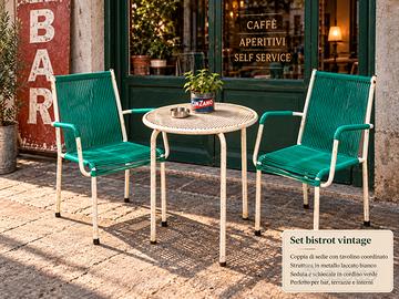 set tavolo+sedie bar bistrot vintage anni 70