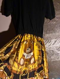 MOSCHINO Abito 2 in 1 Maglia gonna seta Teddy Bear