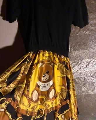 MOSCHINO Abito 2 in 1 Maglia gonna seta Teddy Bear