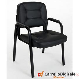 Sedie ospite ufficio studio -Imbottite in Ecopelle