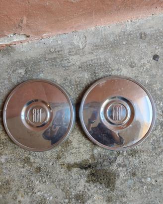 2 Copricerchi  vintage Fiat diametro 21/22 cm