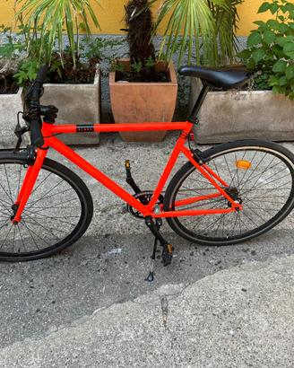Bici città single speed ELOPS 500 taglia M arancio