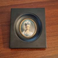 Ritratto dama con cornice nera - Vintage -