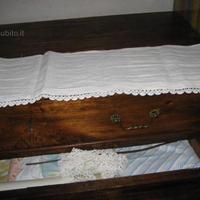 Antico centro/tappeto da altare con trina