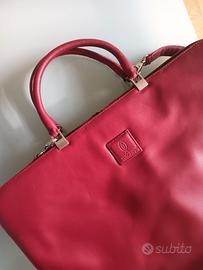 Ventiquattrore da donna in pelle bordeaux