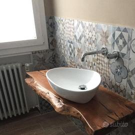 TOP BAGNO, TAVOLI, MENSOLE IN LEGNO MASSEL