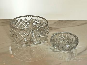 SET 2 PEZZI CRISTALLO DI BOEMIA