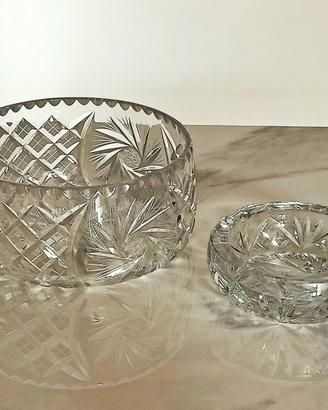 SET 2 PEZZI CRISTALLO DI BOEMIA