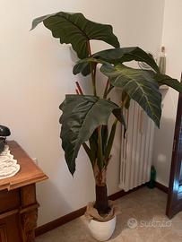 Pianta artificiale da arredo alta con vaso