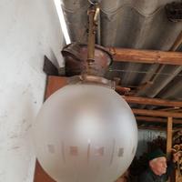 Lampadario a palla vintage