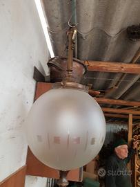 Lampadario a palla vintage