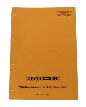 Variante manuale officina Moto Guzzi 850 T3