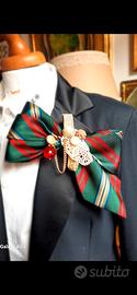 spilla fatta con seta vintage